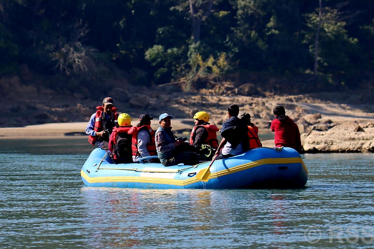 बाँकेको राप्ती नदीमा गोही गणना सुरु