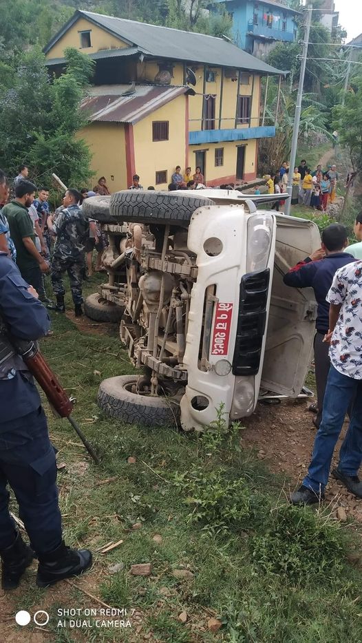 रुकुम पश्चिमको मुसिकोटमा जीप दुर्घटना हुँदा ८ जना घाईते