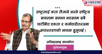 लोकतन्त्र प्रवचन र भाषण होइन : पूर्वसभामुख सापकोटा