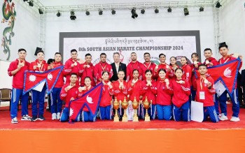 आठौँ दक्षिण एसियाली कराते प्रतियोगितामा नेपाल ६२ पदकसहित  टिम च्याम्पियन