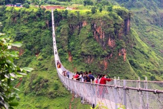 झोलुङ्गे पुलबाट जोडिए पञ्चकोट र ज्यामरुककोट