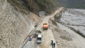 कालीगण्डकी कोरिडोर : १५ महिनापछि बेनी-मालढुङ्गाखण्ड निर्माणमा प्रगति