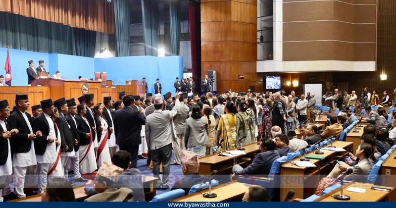 कांग्रेसको अवरोधकाबीच विश्वासको मत लिँदै प्रधानमन्त्री (लाइभ)