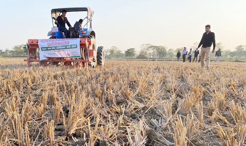 झापामा शून्य खनजोत प्रविधिबाट मकैखेती