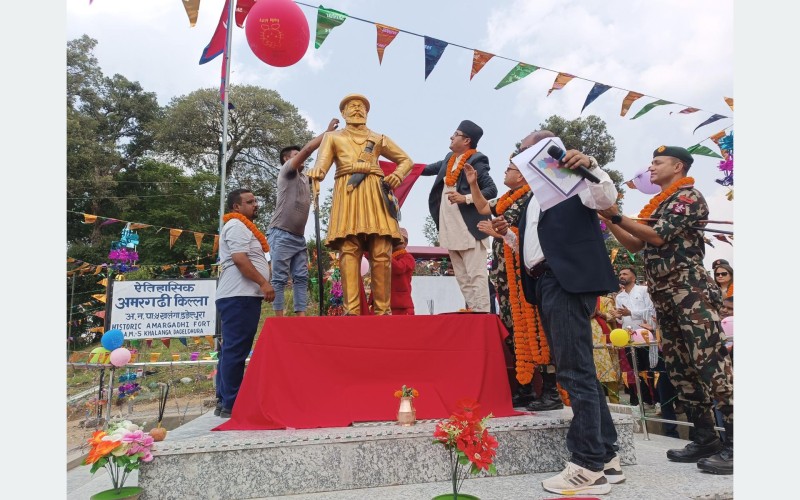 अमरसिंह थापाको शालिक निर्माणपछि पर्यटक आकर्षित