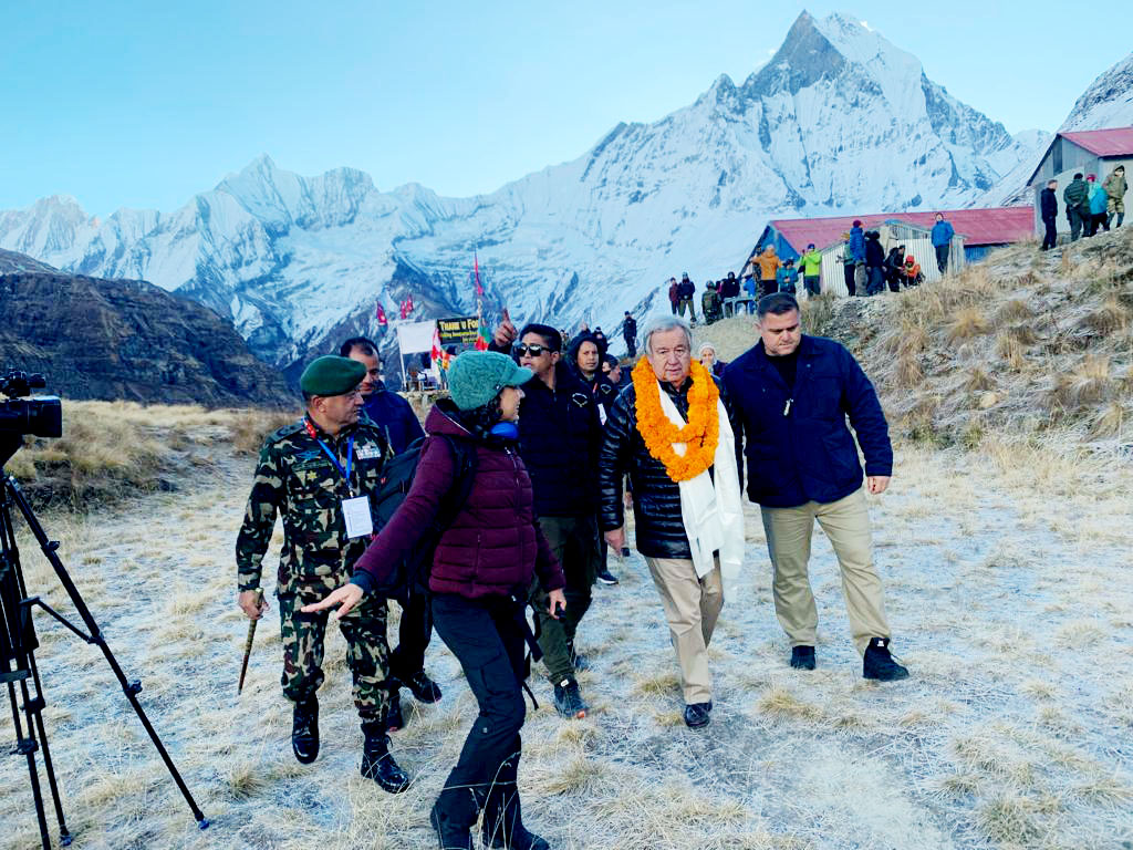 महासचिव गुटेरेसको नेपाल भ्रमण: पर्यटन प्रवर्द्धनका लागि महत्वपूर्ण