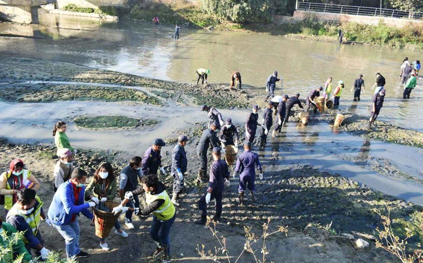 वाग्मती सफाइ महाअभियान ५८५ औँ हप्तामा